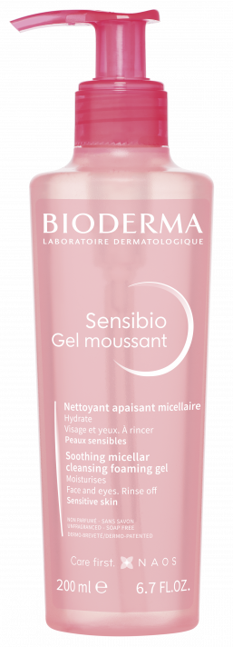 BIODERMA product photo, Sensibio Gel moussant 200ml, foaming gel for sensitive skin BIODERMA product photo, Sensibio Gel moussant 200ml, foaming gel for sensitive skin